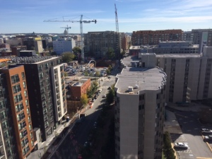 Cranes in Mt. Vernon Triangle. Photo by Staff Editor Lisa Thomas